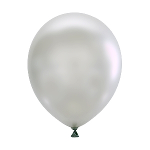воздушные шары, M 9/23см Металлик SILVER 026 100шт