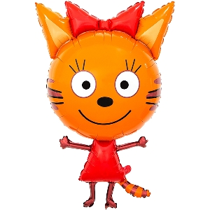 FT Фигура Три кота Карамелька 34см X 86см шар фольга