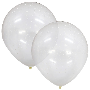 M 12/30см Декоратор TRANSPARENT (шелк) 5 ст. рис Белое Конфетти 25шт
