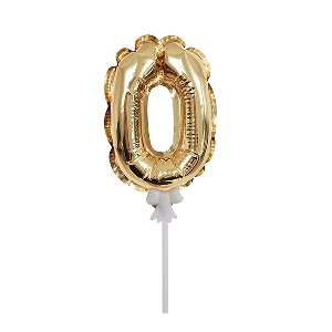 Y Шар самодув Цифра 0 Gold 18см