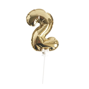 Y Шар самодув Цифра 2 Gold 18см