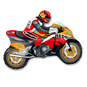 FM Фигура гр.3 И-144 Мотоциклист оранжевый 68см X 80см шар фольга ( Flexmetal S.L., Испания ) FM Фигура гр.3 И-144 Мотоциклист оранжевый 68см X 80см шар фольга ( Flexmetal S.L., Испания )
