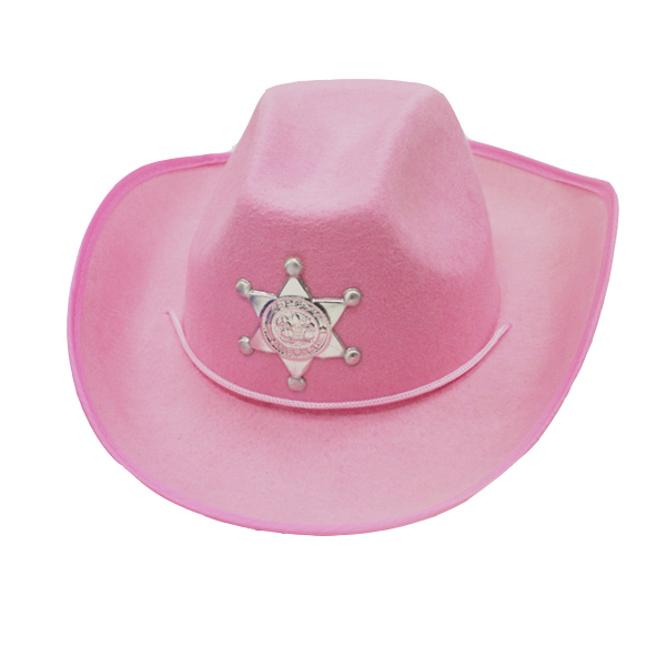 WB Шляпа ковбойская Шериф розовая