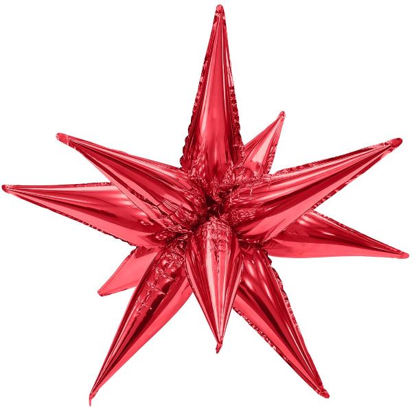 AU Звезда Составная 3D Красная 41”/105 см шар фольга