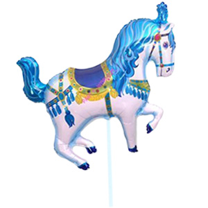 FM Мини Фигура гр.4 И-228 Лошадь цирковая голубая шар фольга ( Flexmetal S.L., Испания )