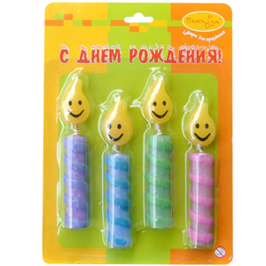 MC Свечи Огоньки 4шт 8см