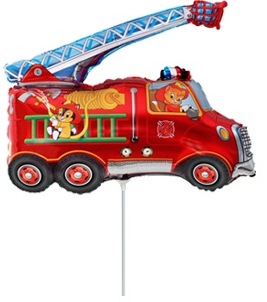 FM Мини Фигура гр.4 И-261 Пожарная машина 35см*32см шар фольга ( Flexmetal S.L., Испания )