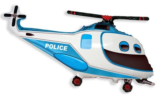 FM Фигура гр.3 И-325 Полицейский вертолет 57см X 96см шар фольга ( Flexmetal S.L., Испания )