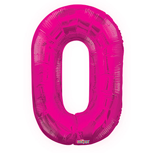 FM Фигура Цифра 0 розовая 40/102см шар фольга ( Flexmetal S.L., Испания )