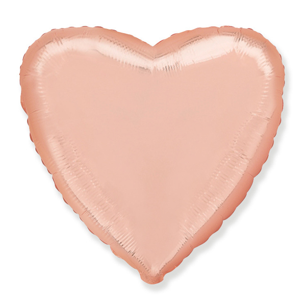 FM Сердце Rose Gold 18/45см шар фольгированный ( Flexmetal S.L., Испания )