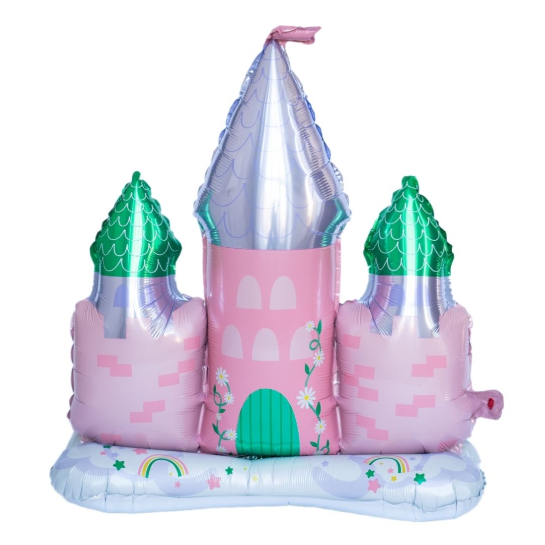 Y Фигура Замок Принцессы на подставке, розовый 81см х 86см шар фольга