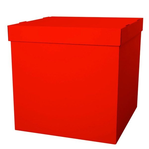 DB Коробка для воздушных шаров Красная 60 х 60 х 60 см (Только самовывоз)