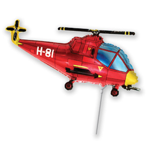 FM Мини Фигура гр.4 И-188 Вертолет красный 33см Х 23см шар фольга
