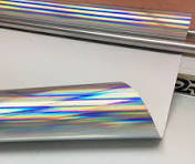 Пленка самоклеющаяся  ПВХ JTHP-01 Holographic Film Silver /127см х 31см/ голографическая, Китай