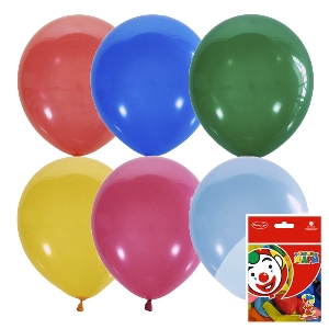 воздушные шары, упаковки с хедером,M 12/30см Упаковка с хедером Х-64 Пастель+Декоратор ассорти 10шт шар латекс