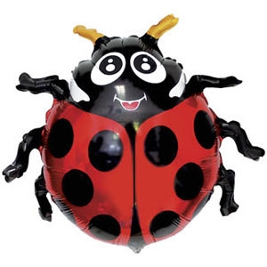 воздушные шары, шары из фольги, FM Мини Фигура гр.4 И-18 Божья коровка 24см X 28см