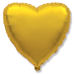воздушные шары, шары из фольги, FM Шар фольга Мини Сердце GOLD 9/23см