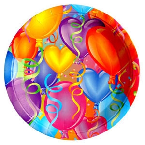 Коллекции Праздничной одноразовой посуды, колпачки, язычки-гудки. Коллекции одноразовой посуды. F 23см Тарелки бумажные ламинированные Пра