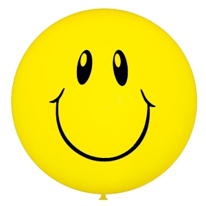 M 36/91см Пастель (шелк.) 1 ст. рис Смайл 1шт шар латекс