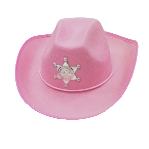 Шляпы, маски, Шляпа ковбойская Шериф розовая