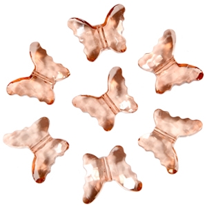 Q Декоративные бусины Бабочки шампань 2,3x1,8см  20шт