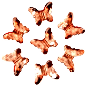 Q Декоративные бусины Бабочки янтарь  2,3x1,8см  20шт