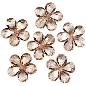 Q Декоративные бусины Цветы шампань 2,1см 20шт