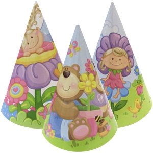 Коллекции Праздничной одноразовой посуды, колпачки, язычки-гудки. Коллекции одноразовой посуды. F Колпачок Детская коллекция 6шт