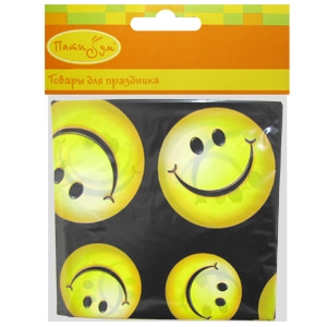 Коллекции Праздничной одноразовой посуды, колпачки, язычки-гудки. Коллекции одноразовой посуды. F 140см X 180см Скатерть полиэтиленовая Смайл