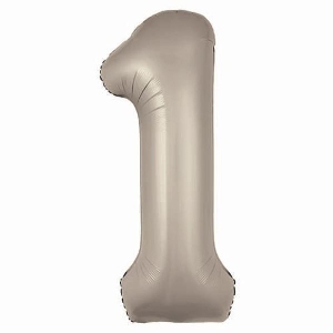 AU Фигура Цифра 1 Slim Мистик крем 40/102см шар фольга