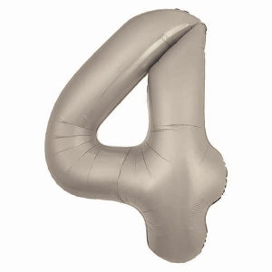 AU Фигура Цифра 4 Slim Мистик крем 40/102см шар фольга