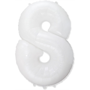 FM Фигура Цифра 8 White 40/102см шар фольга