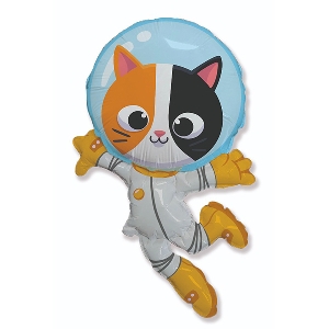 FM Фигура гр.11 И-522 Кот-Космонавт 96 х 57см шар фольга