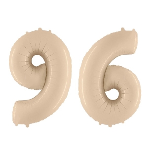 FM Фигура Цифра 6 Сатин Cream 40/102см шар фольга