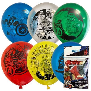 Воздушные шарики «Марвел» 30 см, 5 шт. шар латекс