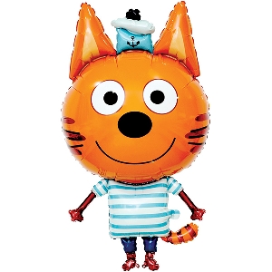 FT Фигура Три кота Коржик 34см X 86см шар фольга