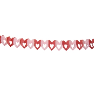 Q Бум укр Гирлянда Сердечки 6х6см 4м розово-малиновая MG016