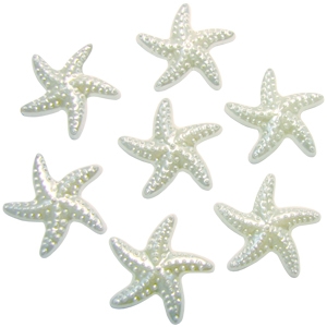 Q Декоративные бусины Морские звезды перламутр 2,3х1,8см 20шт