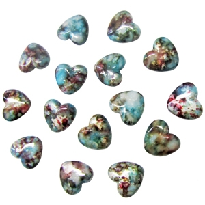 Q Декоративные бусины Сердца ассорти 1,3х1,5см 15шт
