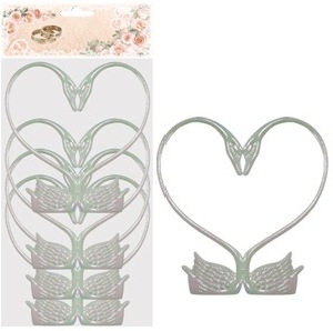 Свадебные аксессуары, Y Фигурка для торта Лебеди 15см 4шт