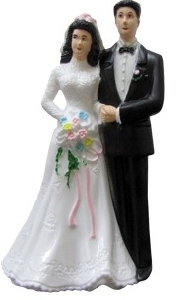 Свадебные аксессуары, Y Фигурка для торта Молодожены 11 см