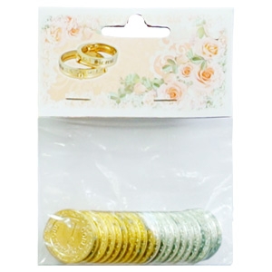 Свадебные аксессуары. AB Свадебные монеты с пожеланиями 3см 20шт