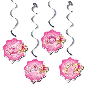 Бумажные фигуры и гирлянды, F Подвеска бумажная Моя Принцесса-спираль 16см 6шт