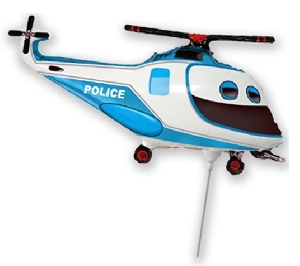FM Мини Фигура И-322 Полицейский вертолет 25см Х 43см  шар фольга ( Flexmetal S.L., Испания )