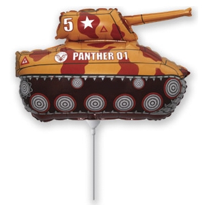 FM Мини Фигура И-326 Танк оранжевый  26см x 30см шар фольга ( Flexmetal S.L., Испания )