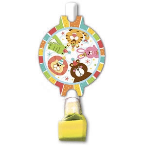 F Язычок-гудок с карточкой Веселый зоопарк 6шт