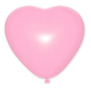 M 15/38см Сердце Декоратор PINK 25шт шар латекс