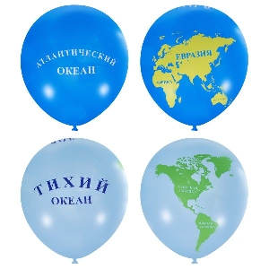 M 12/30см Пастель (шелк) 5 ст. рис Глобус 25шт