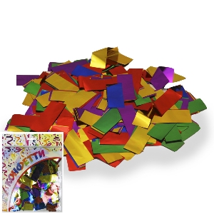 AC Конфетти фольгированное Прямоугольники ассорти 2*5см 100гр