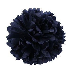 Q Помпон бумажный 40см черный